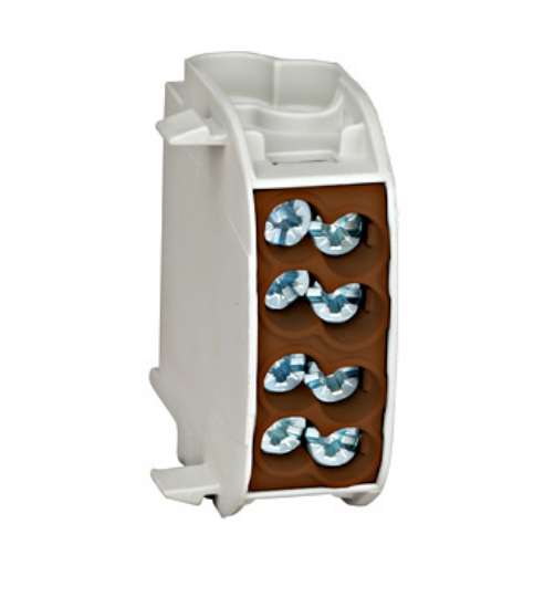 Imagine Clema de derivație izolată Schrack Technik IKA26140, cablu Cu-Al, 25mm², 1P, maro