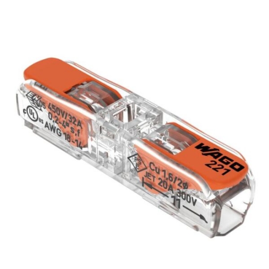Imagine Conector de îmbinare în linie cu pârghie WAGO 221-2411