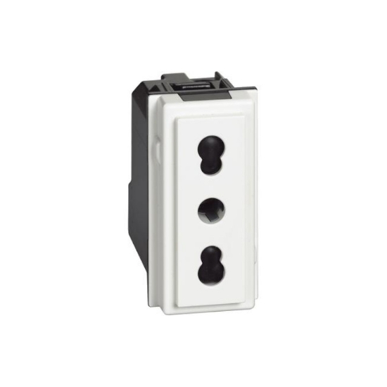 Imagine Priză standard italiană 2P+T 10/16A 250V albă Living Now