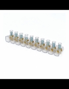 Imagine Morset unipolar Forbox 4 mm cu strângere cu șurub Contact Italia C06, Transparent, IP20, Bandă 10 bucăți, Șuruburi din oțel