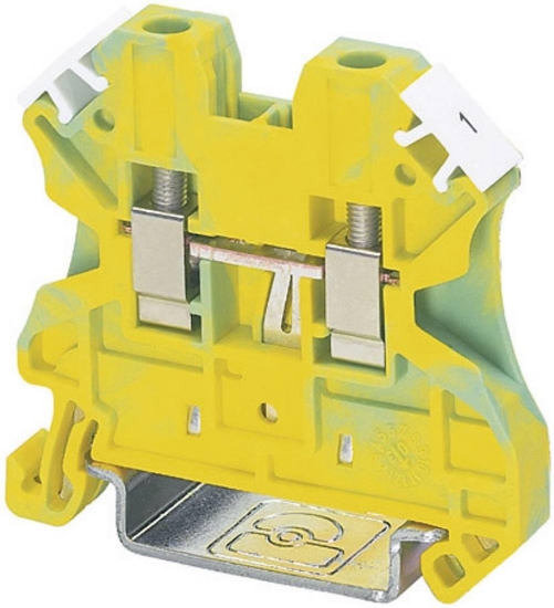 Imagine Conector șină DIN Phoenix Contact verde/galben 4mm²