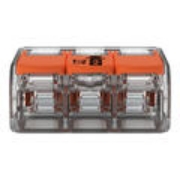Imagine Clema de legătură rapidă WAGO 221-613 cu 3 conductori și manete, transparentă, 0,5-6 mm², 41A