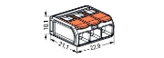 Imagine Clema de legătură rapidă WAGO 221-613 cu 3 conductori și manete, transparentă, 0,5-6 mm², 41A