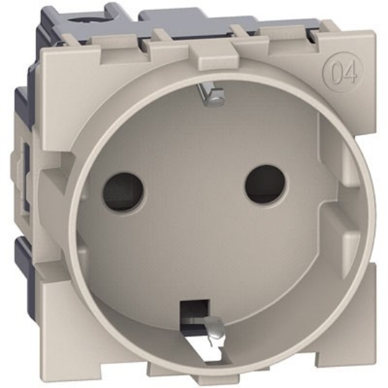 Imagine Priză Schuko standard german 2P+T, 16A, 250V, 2 module, nisip