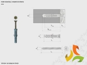 Imagine Combinatie diblu tridirectional cu surub cap inecat