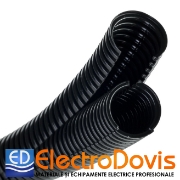 Imagine Tub flexibil PVC Ø13mm, negru, 50m/colac