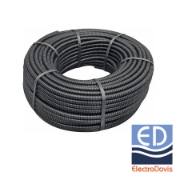 Imagine Tub flexibil PVC Ø13mm, negru, 50m/colac