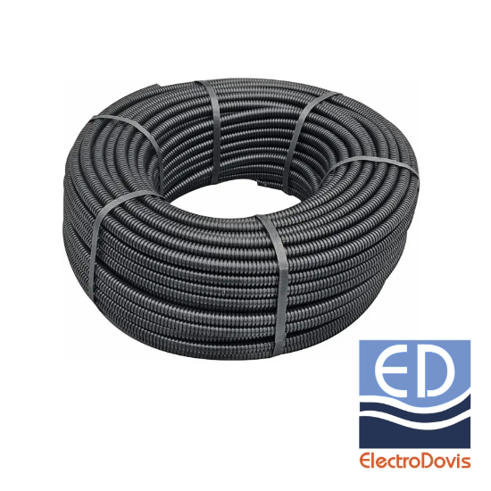 Imagine Tub flexibil PVC Ø13mm, negru, 50m/colac