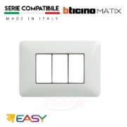 Imagine Rama ornament modulară 3 module albă Matix AM4803BBN