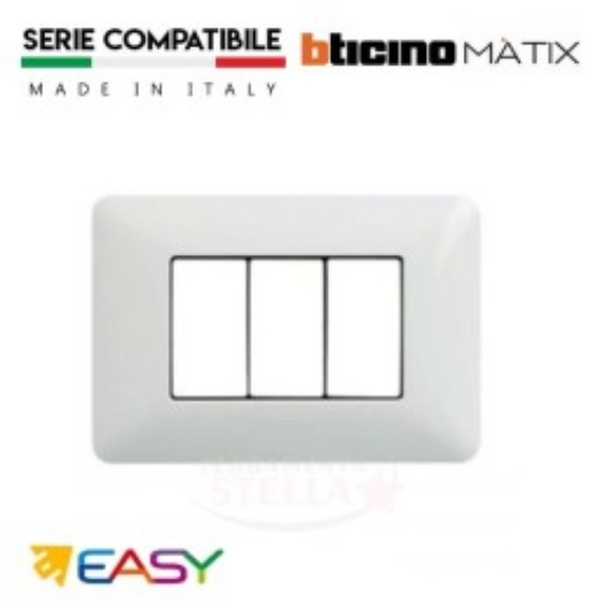 Imagine Rama ornament modulară 3 module albă Matix AM4803BBN