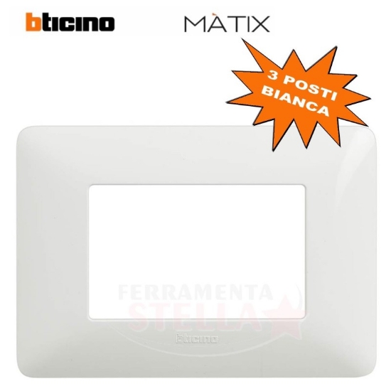 Imagine Rama ornament modulară 3 module albă Matix AM4803BBN