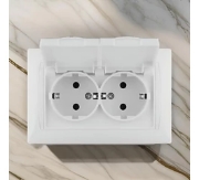 Imagine Priză Schuko 10/16A Modulară 2M Albă Matix