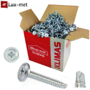 Imagine Șurub autoforant cu cap plat și șaibă, PH2, oțel, RAL 9002, 4.2 x 19 mm, 1000 bucăți
