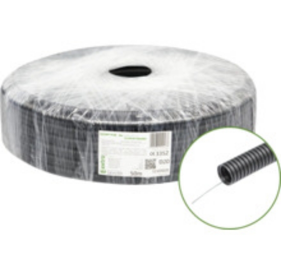 Imagine Tub flexibil gofrat tip Copex Ø20 mm, 750N, cu fir de tragere, rezistent UV, HF, rola 50 m, Extro 12102020