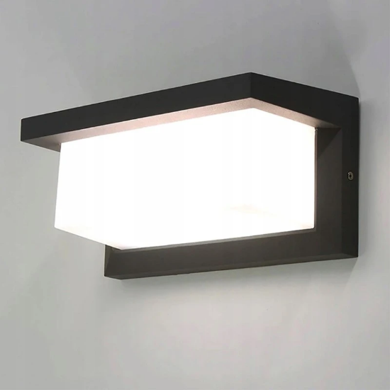 Imagine Aplica de perete pentru exterior din aluminiu alb cu soclu E27 și protecție IP44