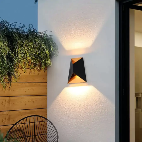 Imagine Aplica LED de exterior Marvel-10W, Negru/Auriu, 4200K