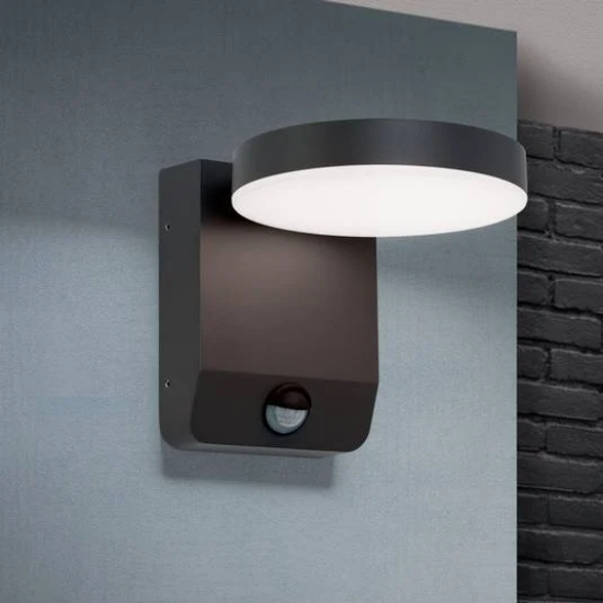 Imagine Aplica LED ovală 15W 230V L. Albă IP65 Negru