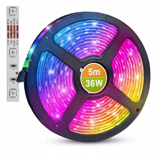 Imagine Bandă LED 7.2W 12V IP20 RGB+W 36 LED/m