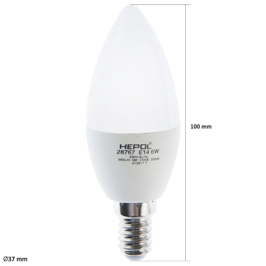 Imagine Bec LED COG Ornament Clar E14 6W Lumină Caldă 230V Dimabil