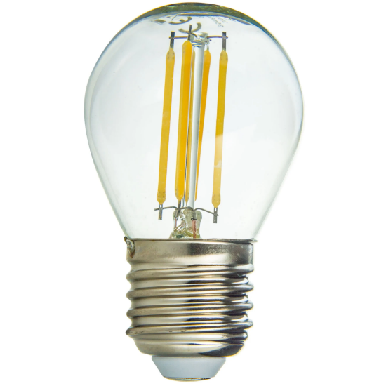Imagine Bec LED COG sferic 4W E27 clar lumina rece 230V