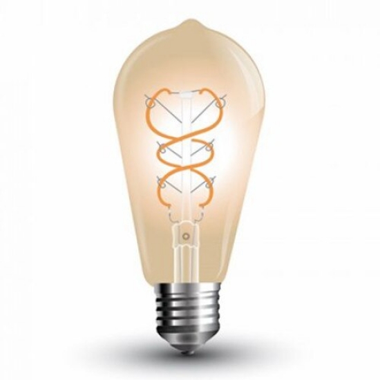 Imagine Bec LED ST64 E27 5W cu filament 2200K model Edison