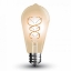 Imagine Bec LED ST64 E27 5W cu filament 2200K model Edison