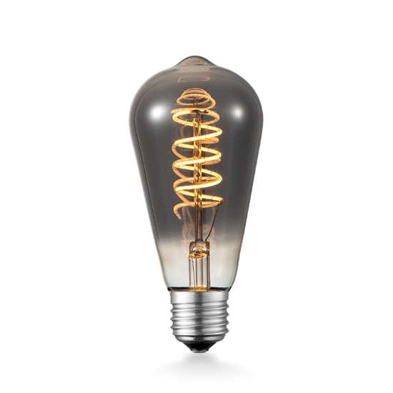 Imagine Bec LED ST64 E27 5W cu filament, reglabil 2200K alb cald