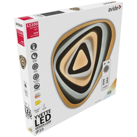 Imagine Plafonieră LED 90W cu telecomandă RF Design Yvette