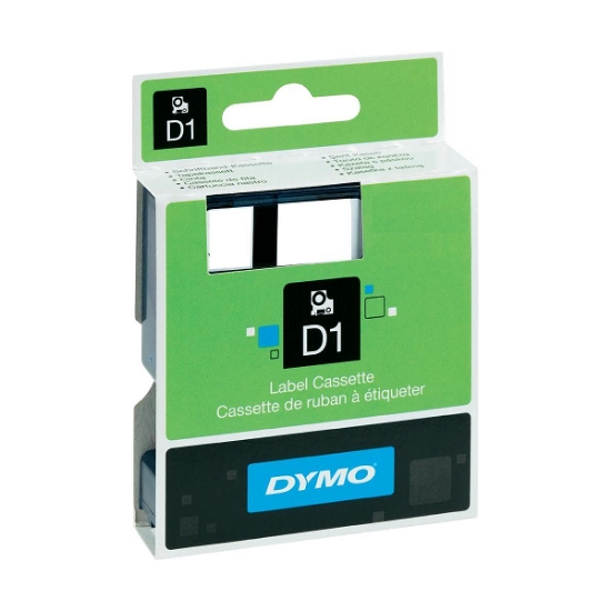 Imagine Bandă de etichetare compatibilă Dymo D1 9mm x 7m negru/roșu