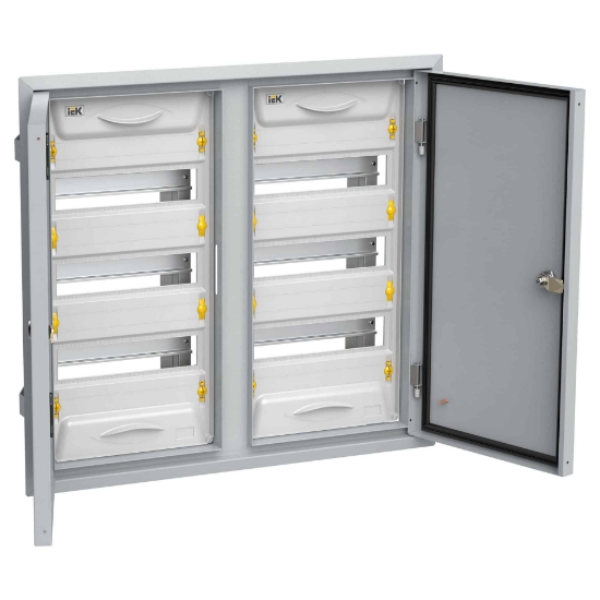 Imagine Tablou electric metalic incastrat 72 module HAGER, 6×12, usa metalica