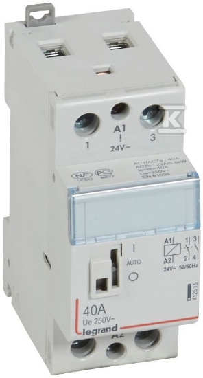 Imagine Contactor modular cu comutare manuală 40A 24V AC 2NO