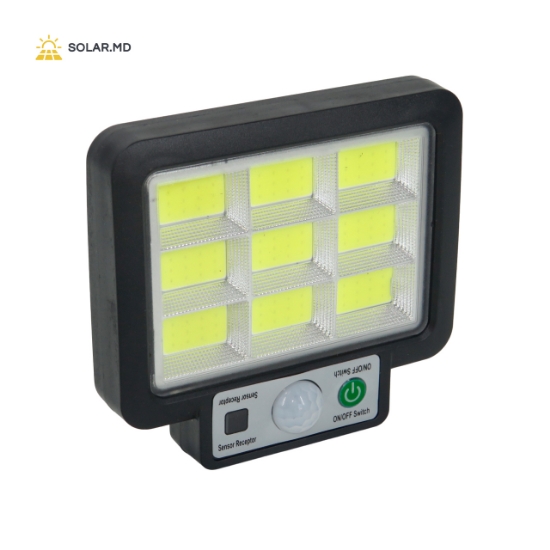Imagine Lampă Stradală cu LED ST02 Solar cu Senzor și Telecomandă, Dimabilă, Putere: 300W, Consum: 150W, 6500K, IP65