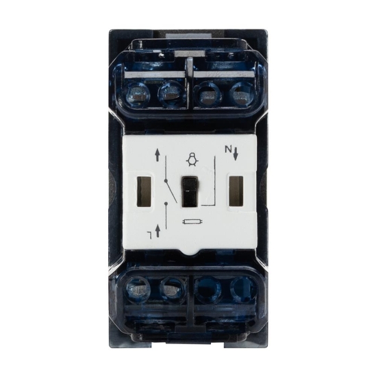 Imagine Intrerupator simplu, modular, 1M, ELBI, antracit, Moda Voice
