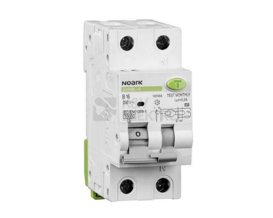 Imagine Siguranță automată diferențială Noark Ex9BL-H 1P+N B16A 30mA 10kA Tip A