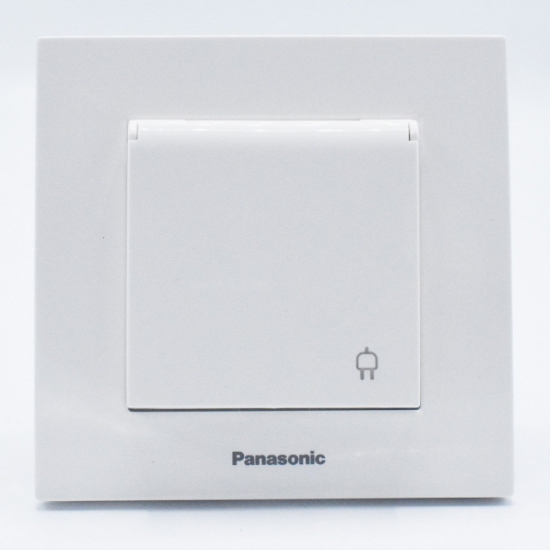 Imagine Priză Schuko cu capac Karre Plus Panasonic, fumuriu