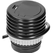Imagine Priză încorporabilă în mobilier 1xSchuko + 1xUSB 5V 2.4A cu cablu 1.9m și ștecher