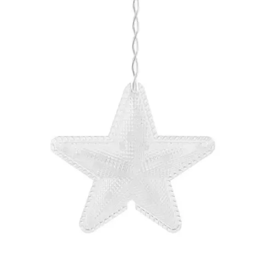 Imagine Stea decorativă cu 270 LED-uri alb rece și cablu negru de 1m