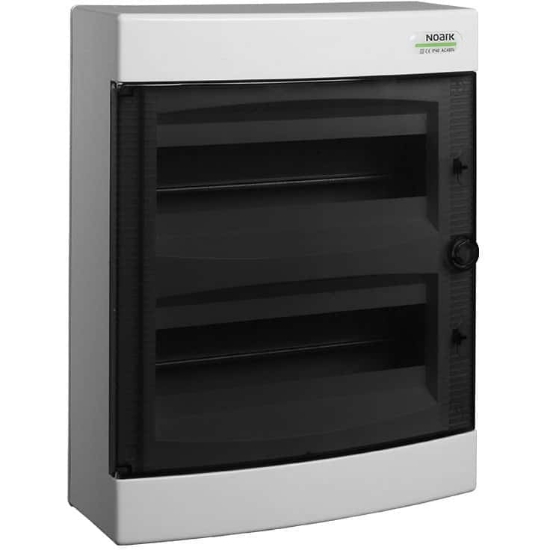 Imagine Tablou electric Noark PNS 24T, 24 module, montaj aparent, ușă transparentă, IP40