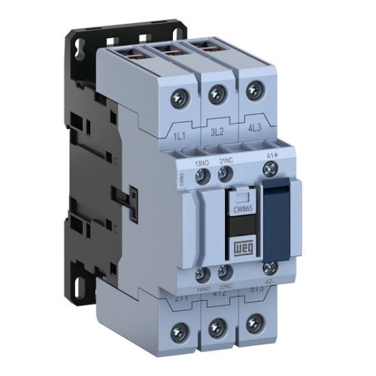 Imagine Contactor 3-poli 65A AC-3 230V AC cu contacte auxiliare 1NC+1NO Noark Ex9C65 11 3P