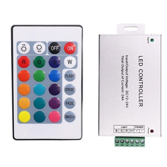 Imagine Dimmer & Controler 'TOUCH' cu telecomandă 12/24V 24A pentru LED RGB