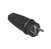 Imagine Stecher Schuko cu CP din PVC tip 'A' - negru