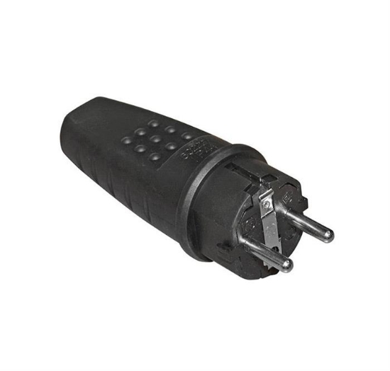 Imagine Stecher Schuko cu CP din PVC tip 'A' - negru