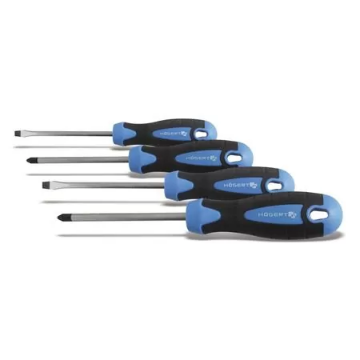 Arată detalii pentru Set șurubelnițe electrice drepte și cruce HOEGERT oțel S2 4 piese/set Imagine Set șurubelnițe electrice drepte și cruce HOEGERT oțel S2 4 piese/set