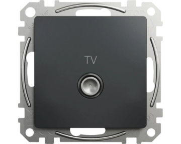 Arată detalii pentru Priză TV cablu coaxial tip F 1M antracit Imagine Priză TV cablu coaxial tip F 1M antracit