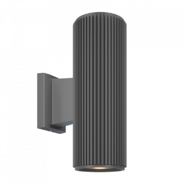 Arată detalii pentru Corp de perete rotund gri cu dulie 2xGU10 Imagine Corp de perete rotund gri cu dulie 2xGU10