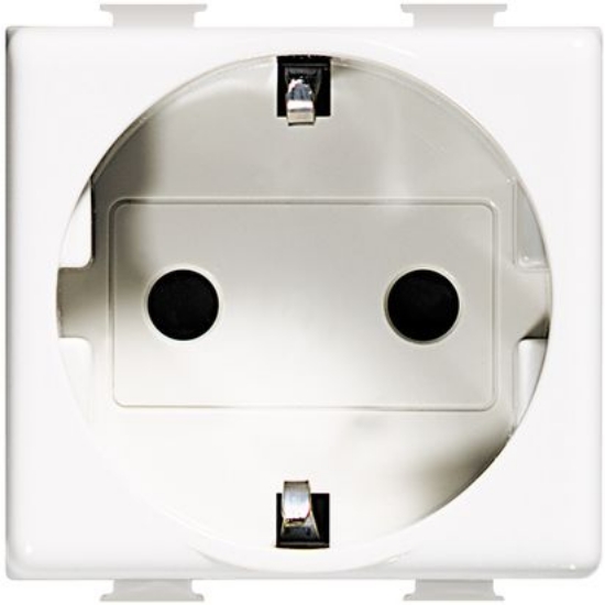 Imagine Priză Schuko 10/16A Modulară 2M Albă Matix