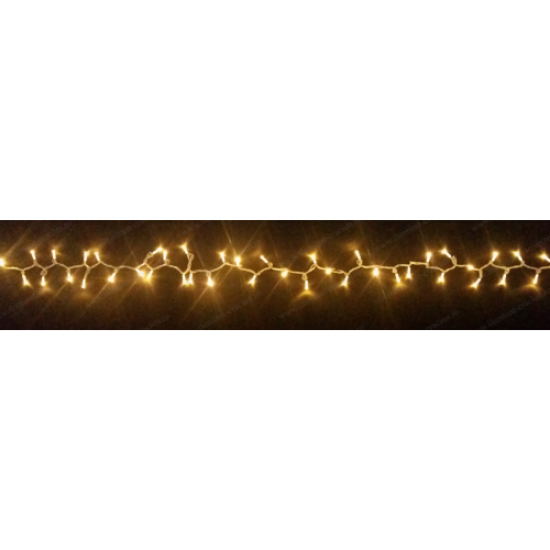 Imagine Șir exterior 100 LED alb cald cu cablu alb 10m - S-OUT