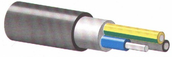 Imagine Cablu armat aluminiu AC2XABY 3x16 mm² – 0,6/1 kV