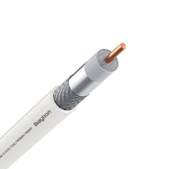 Imagine Cablu Coaxial RG6 CX4 Cu/Cu 75ohm Alb 500m/buc