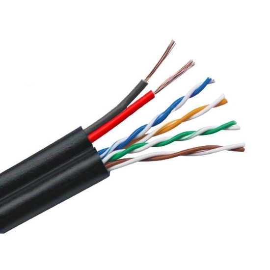 Imagine Cablu UTP cu alimentare, Siamez CAT 5e, 8 fire Cupru + 2x0.75, Q5+